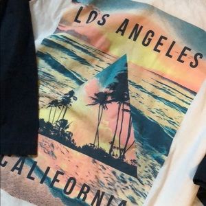 Tops - Baseball Tee Los Angeles California Tops - Baseball Tee Los Angeles California